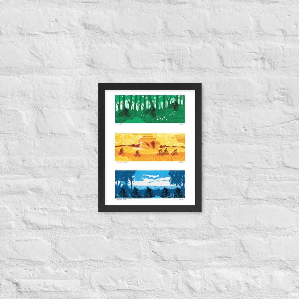 Cycles Framed Art Print Poster