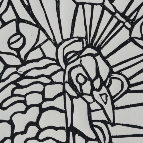 Stained Glass Peacock